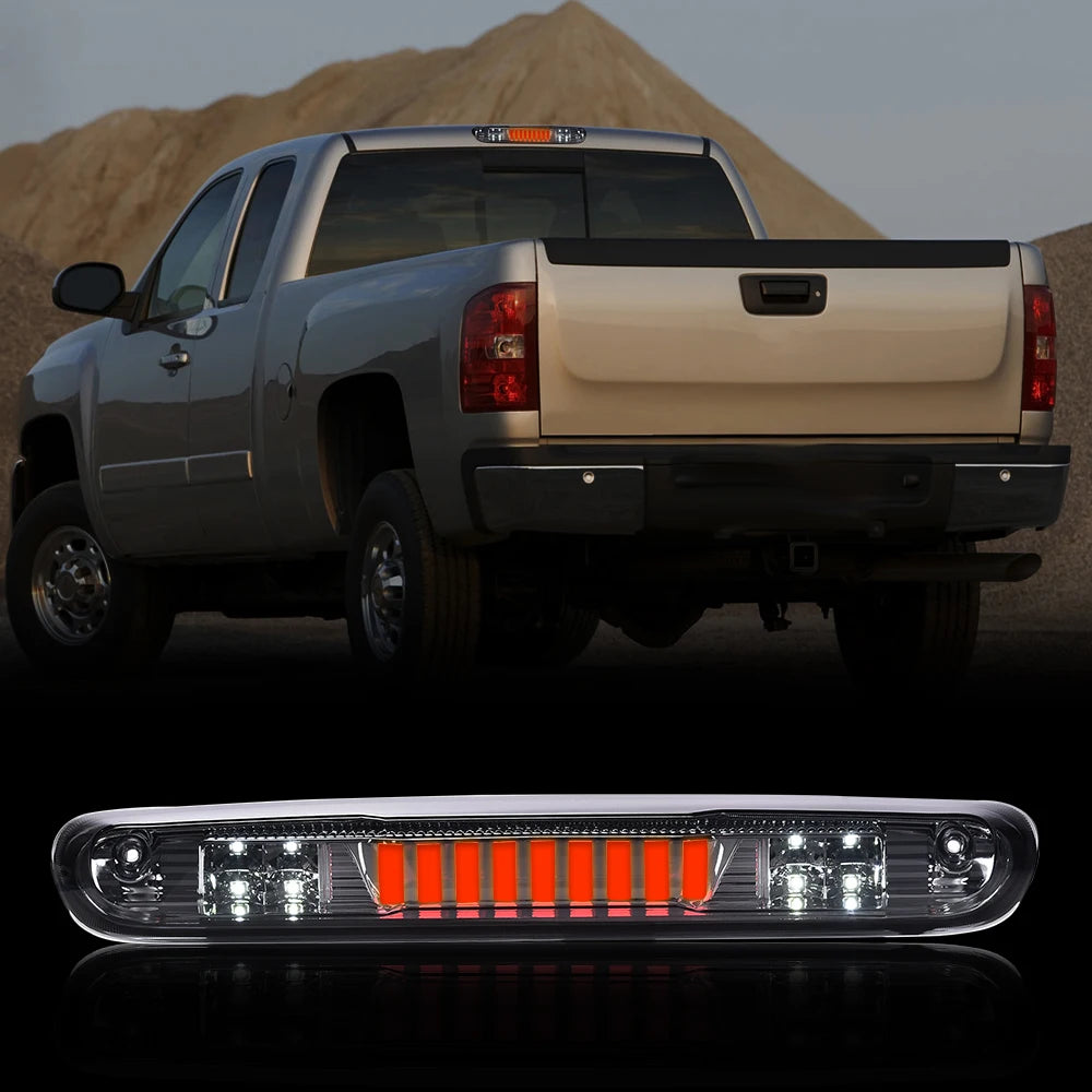 For 2007-2013 Silverado Sierra Rear Cargo Third Tail Brake Black