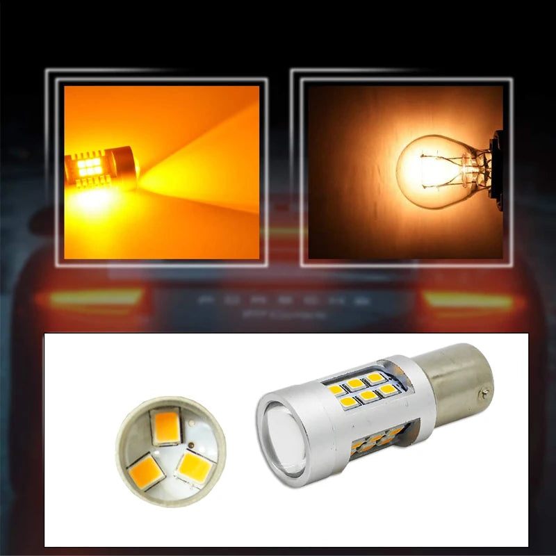 For Front Turn Signal Lights 7507 Ijdm Power Amber Yellow Error