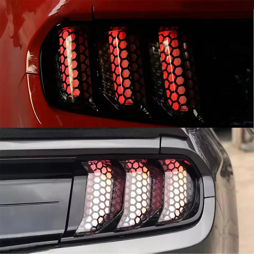 Honeycomb Stickers Stylish Tail Hollow Protector Decals Rear Wrap