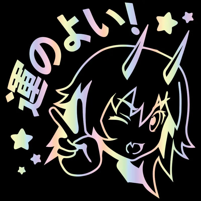 Iucky Sticker Anime Women Parts Laptop Stickers Beautiful Girl