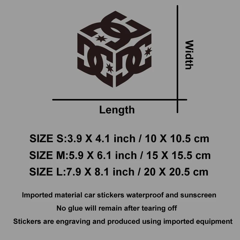 Holographic Geometric Cube Body Window Stickers Unique Decal Make