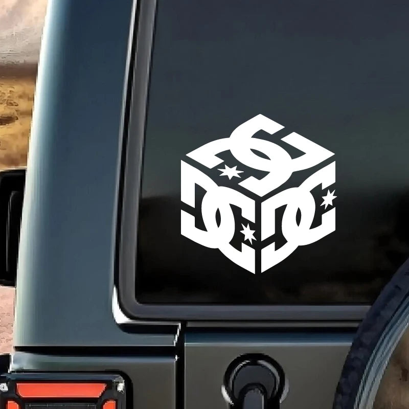 Holographic Geometric Cube Body Window Stickers Unique Decal Make