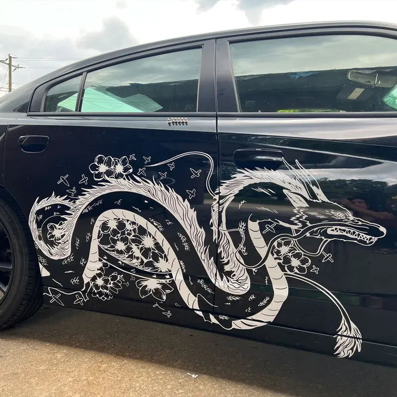 Anime Detachment Sticker Black Dragon Body Big Picture Movement
