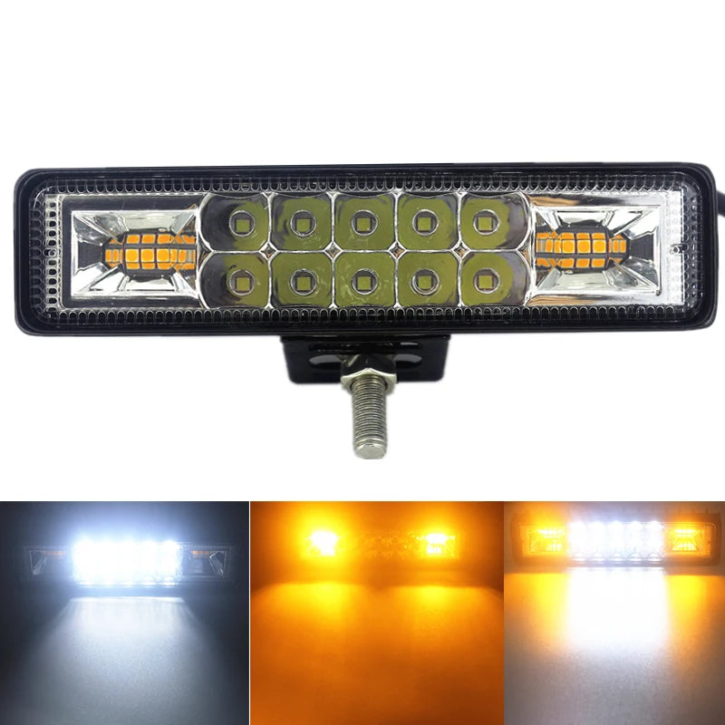 For Offroad 4X4 ATV 48W Strobe Flash Bar White Amber Blue Red SUV