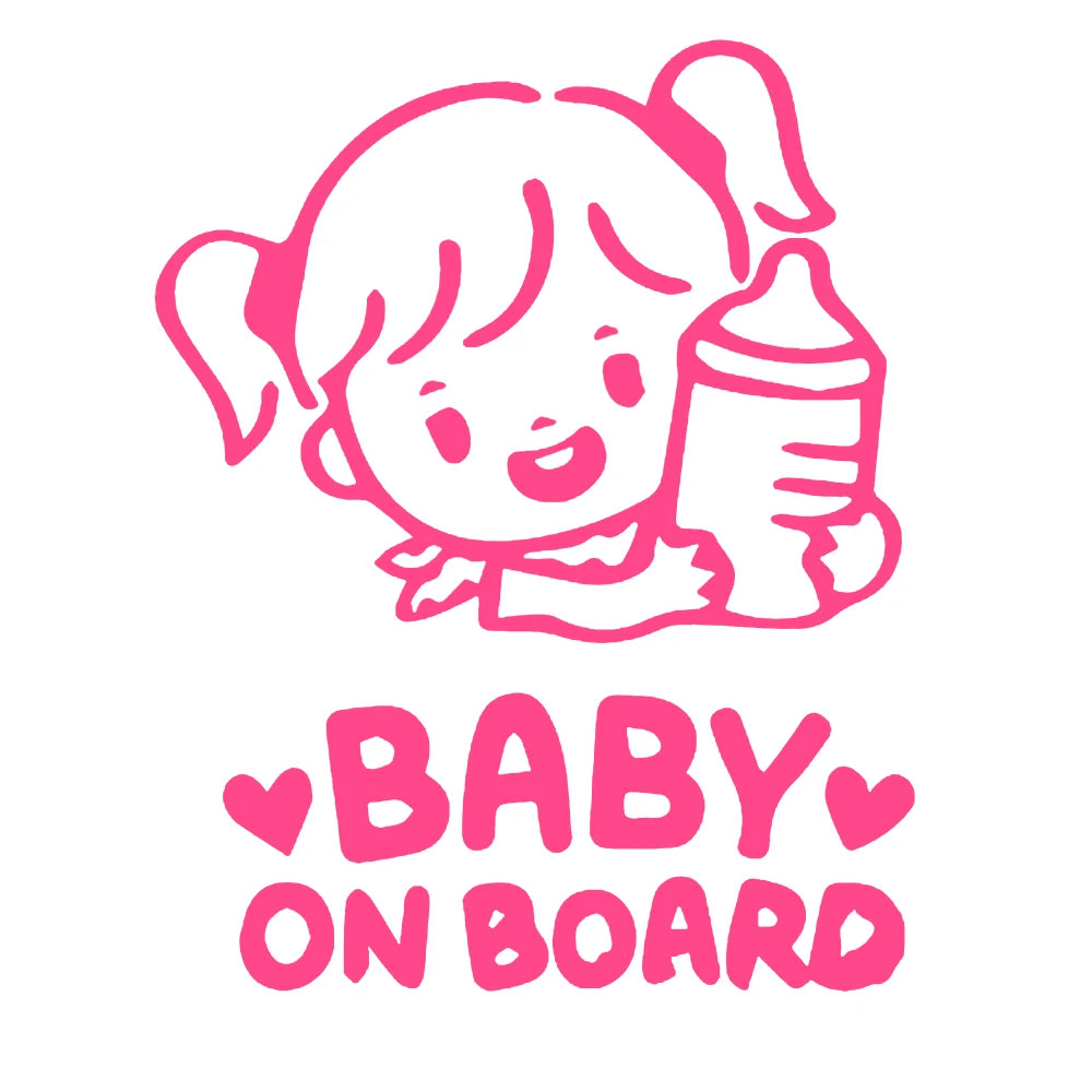 Princess On Board Sticker Baby Kids Girl Pink Funny
