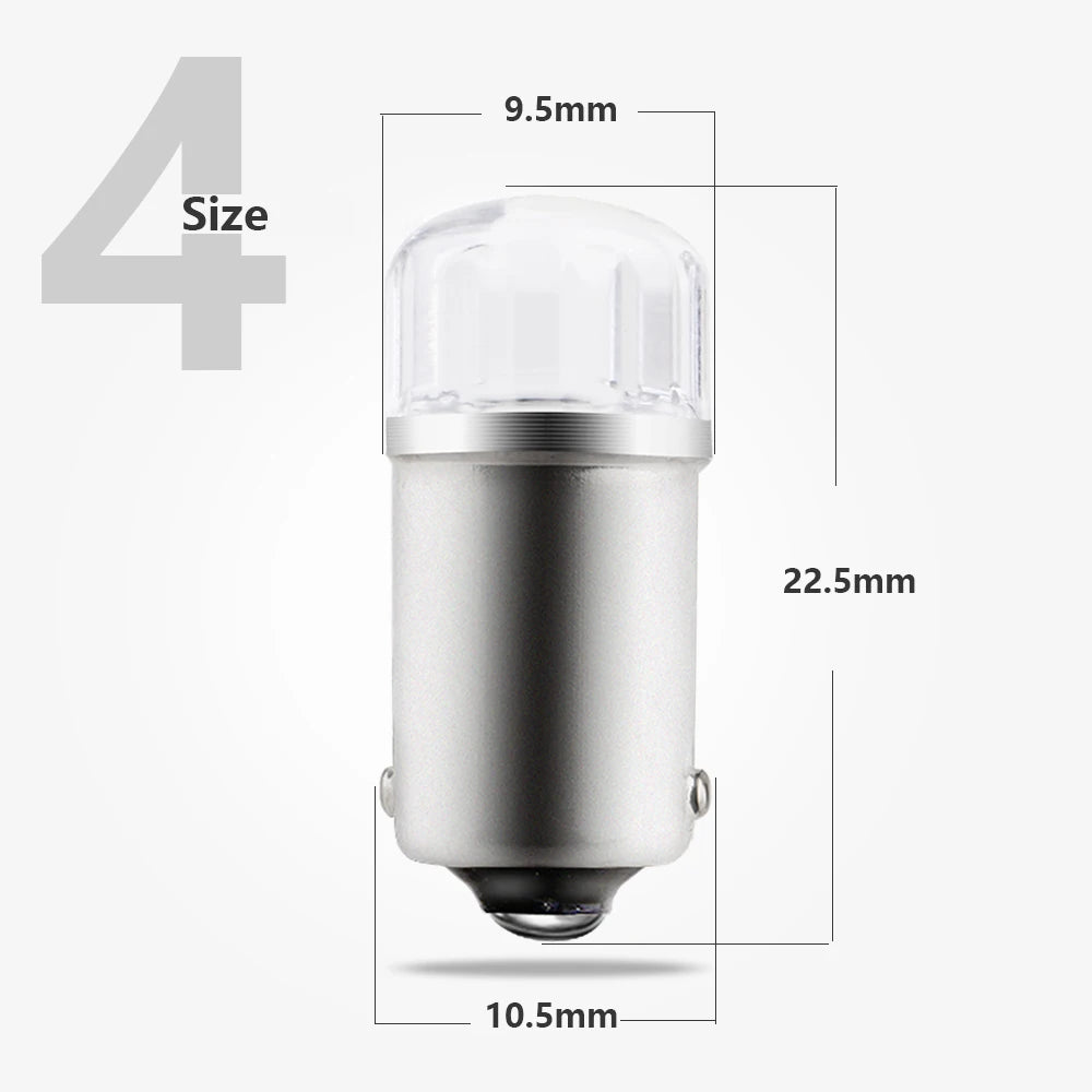 2X ba9s T4W Bulb T2W T3W Dc 12V 6V