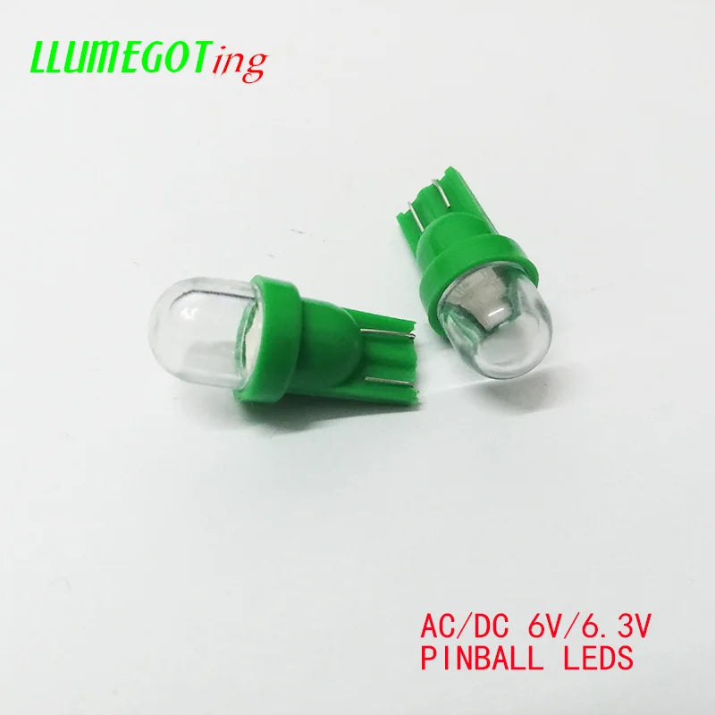 50PCS 194 T10 555 Wedge Round Clear Dome 2X