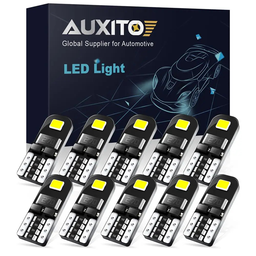 For Mercedes-Bens BMW Audi Ford 6000K Auxito 10PCS W5W T10