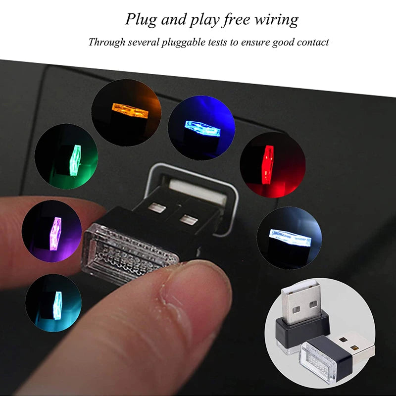 USB Interior Atmosphere Lamps MINI Portable Ambient Lighting Kit