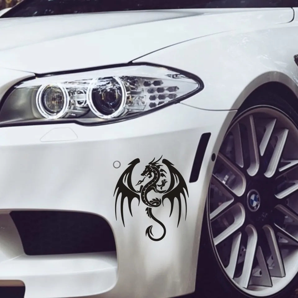 17CM Customized Body Sticker Cute Dragon 3D Decals Reflective