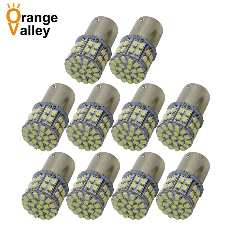 10PCS ba15s P21W S25 1156 Smd 1206 Dc 12V
