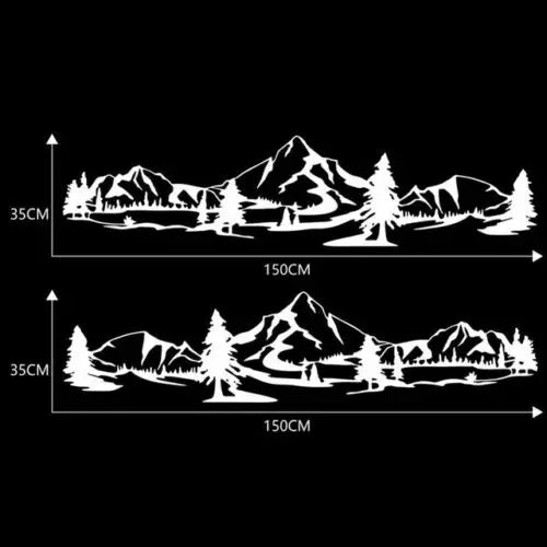 For Camper Rv Trailer Rv Sticker Tree Decal Mountain Scene