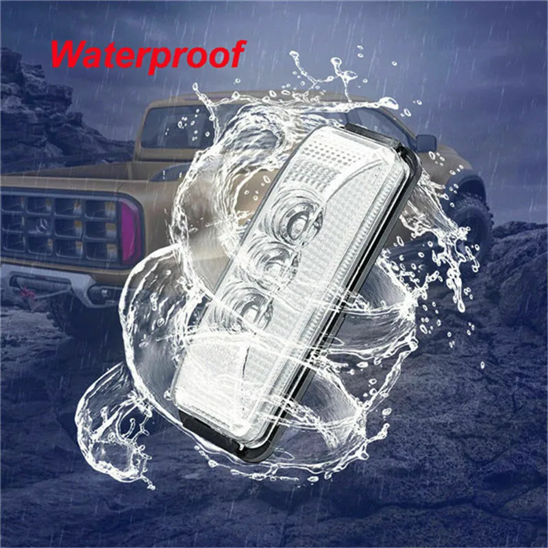 Pick Up Truck Waterproof Trailer Clear White 12V Fender