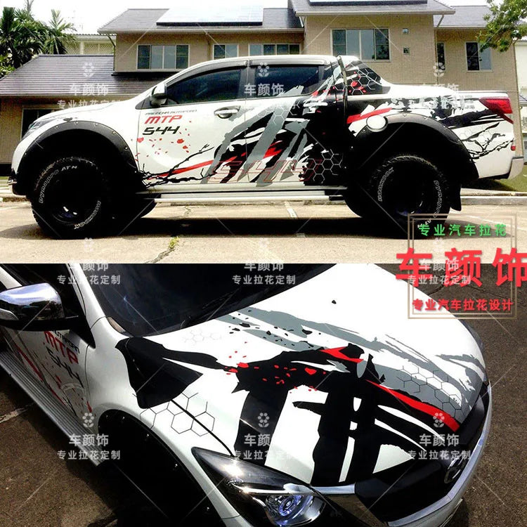 For Ford Raptor F150 Pull Flower Body Modification Full Stickers