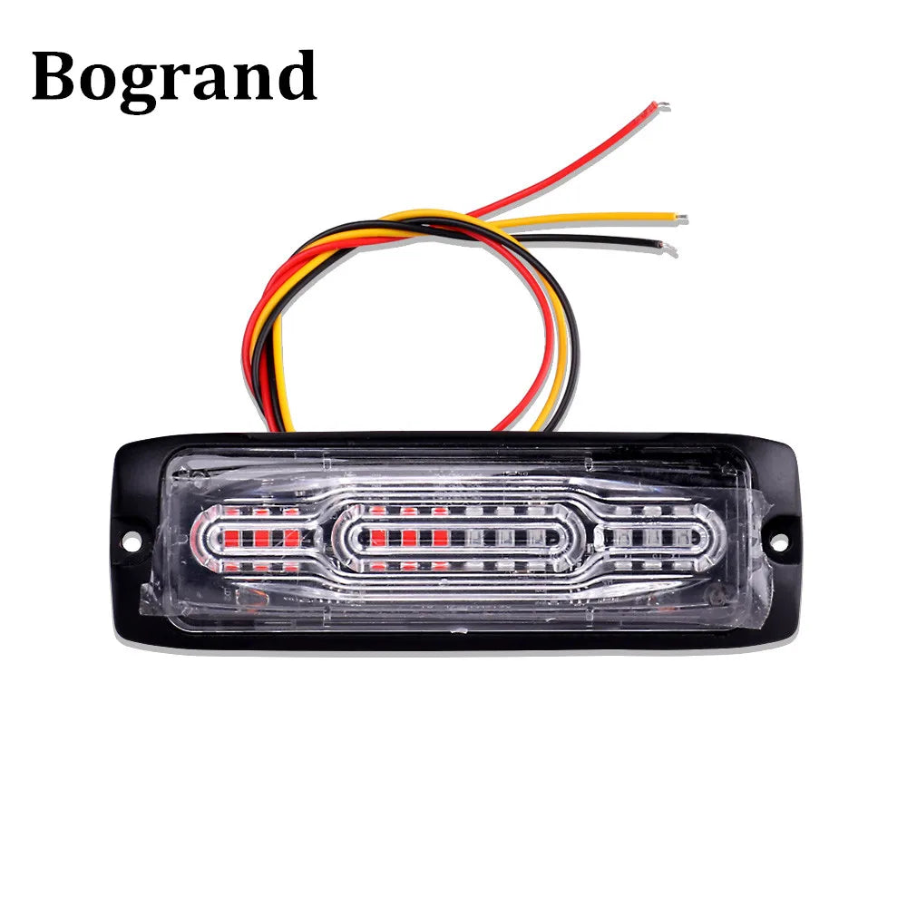 Strobe Warning 12LED Grill Flashing Truck Trailer Beacon Side