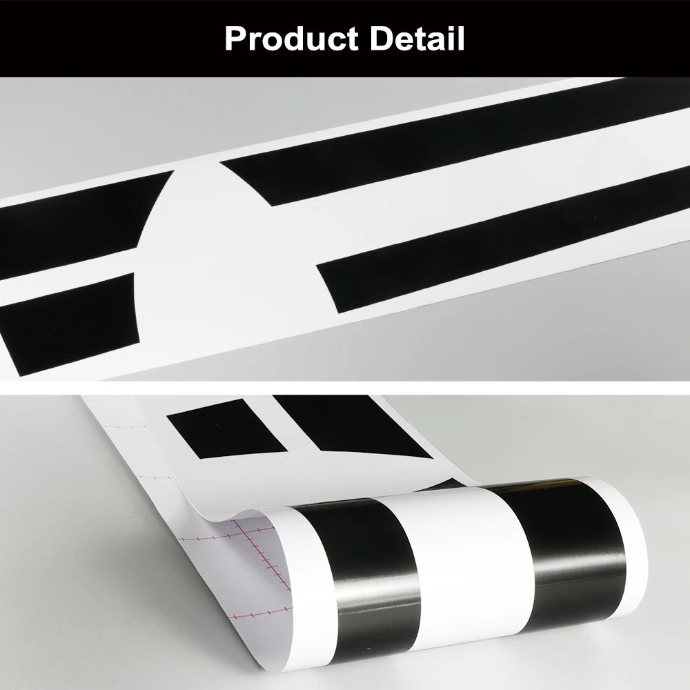 2PCS Sticker Long Side Stripe Decals Vinyl Wrap Racing