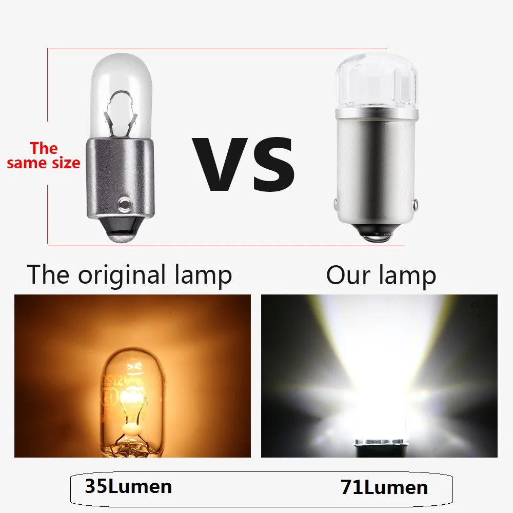 2X ba9s T4W Bulb T2W T3W Dc 12V 6V