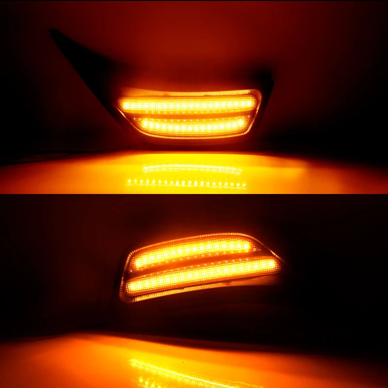 For 2018-2021 Jeep Wrangler Jl Jlu Smoked Lens Amber Front