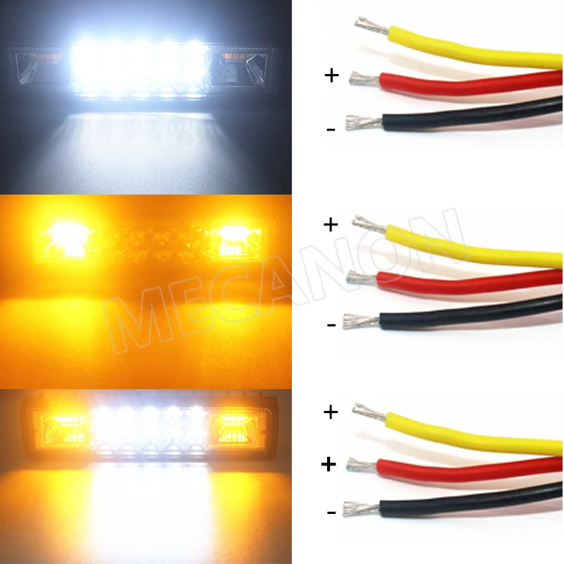 For Offroad 4X4 ATV 48W Strobe Flash Bar White Amber Blue Red SUV