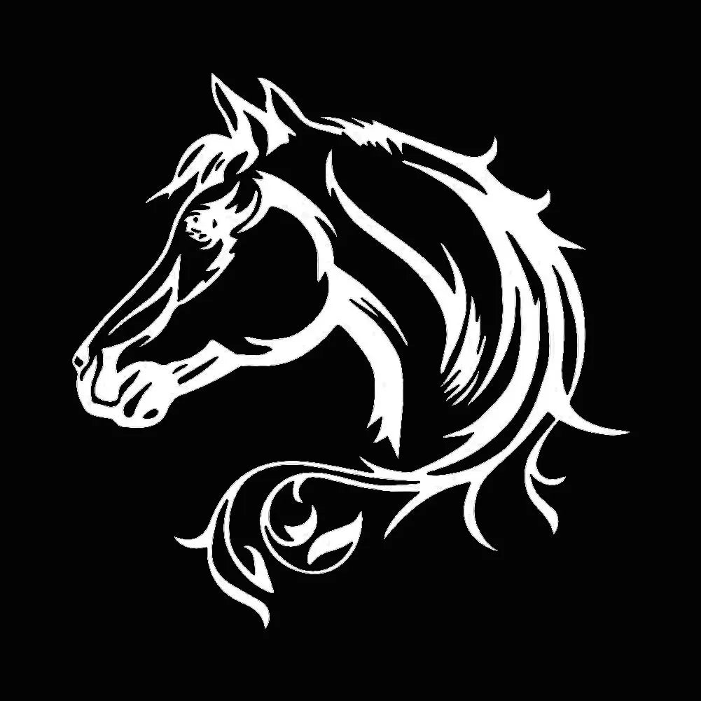 Personalized Waterproof Sticker Horse Head SUV Body Window