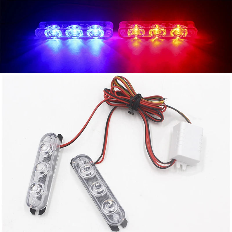 Pair Strobe Flasher Flash Stroboscopes Signal Warning Motorcycle