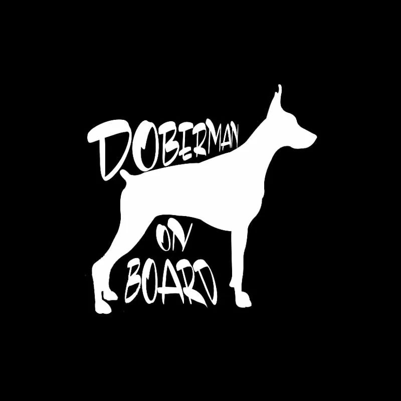 Sticker Personality Doberman On Board Waterproof Sunscreen