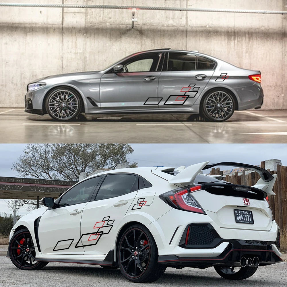 2PCS Sticker Both Side Body Vinyl Film Stylish Personalized
