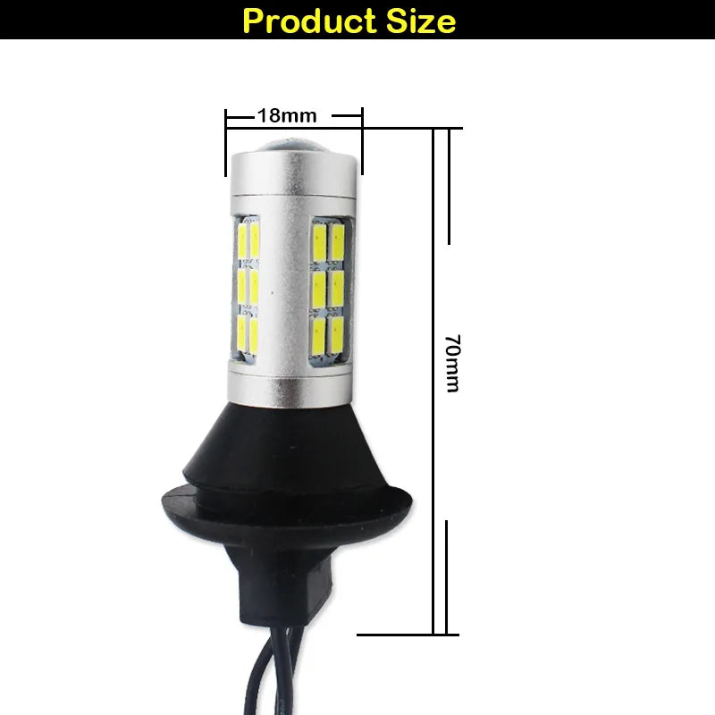 For Backup Reverse Light & Rear dual-color White Red 7440 W21W