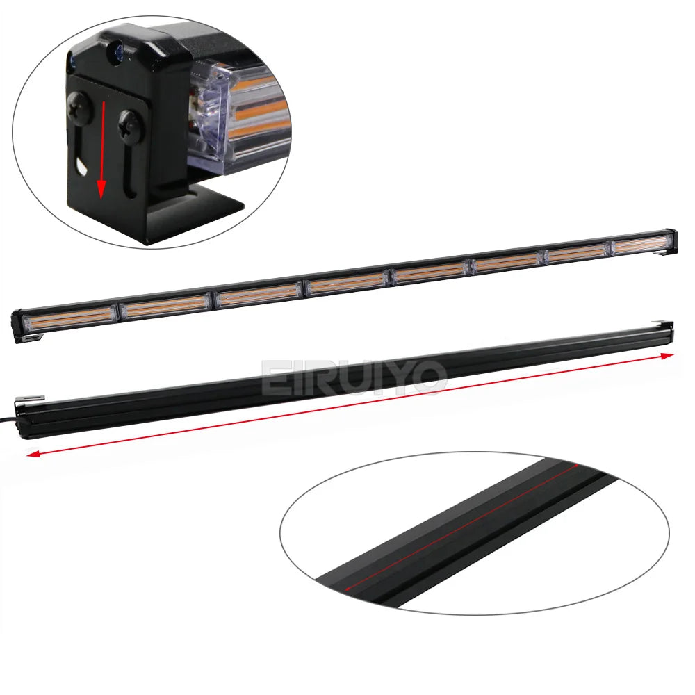Amber Red Blue Cob Traffic Advisor Strobe Flashing Lightbar