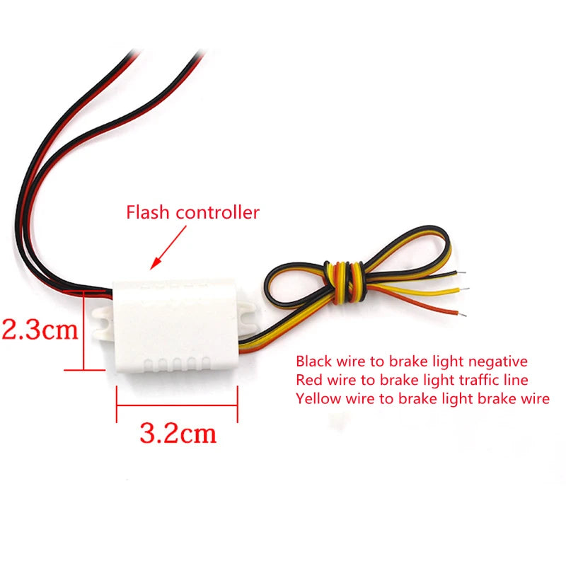 Pair Strobe Flasher Flash Stroboscopes Signal Warning Motorcycle