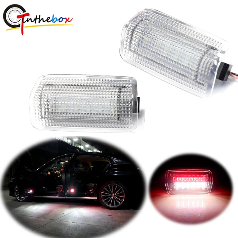 For Lexus Is Es Ls Rx 2PCS white+red Side Door Courtesy Gx Lx Gs