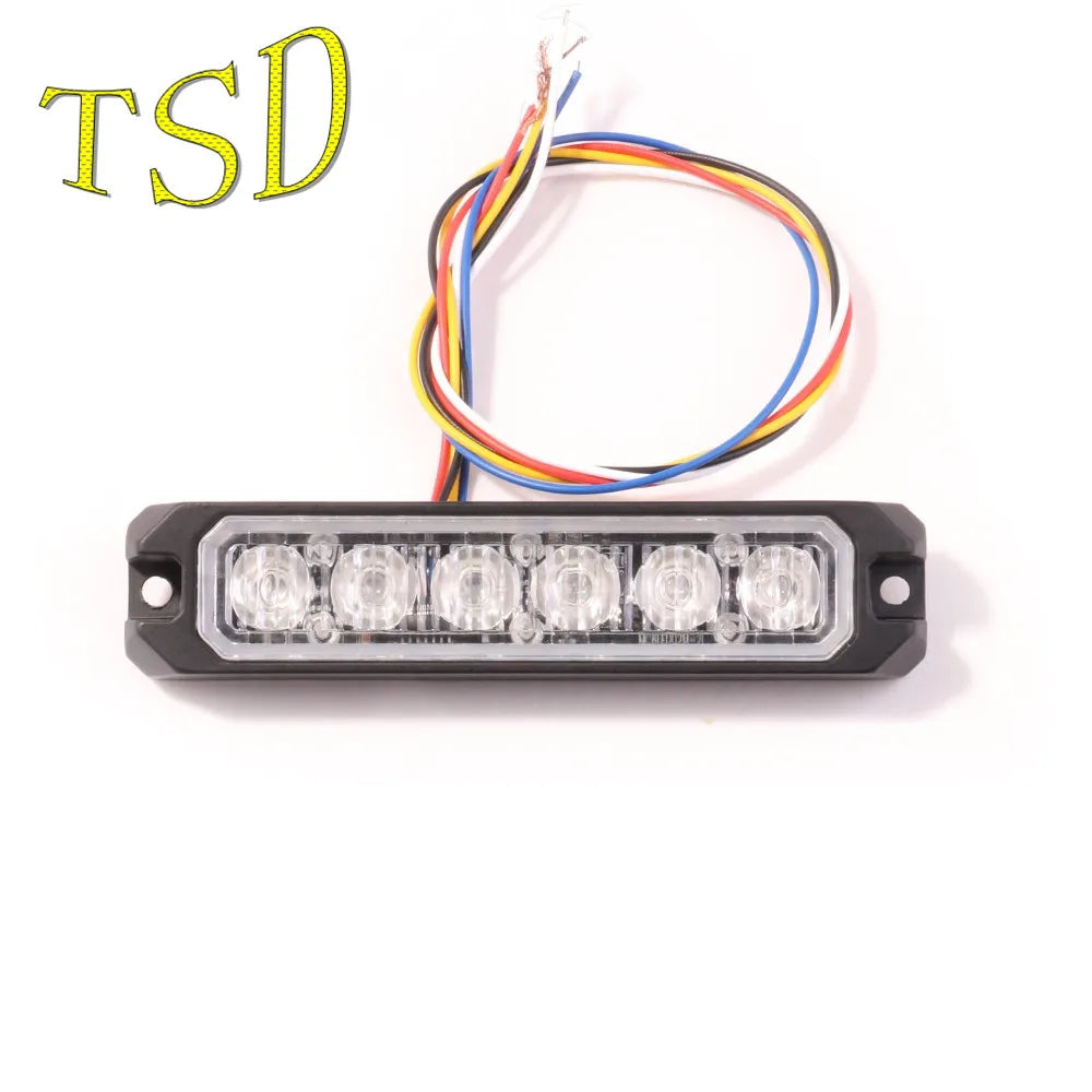Supper Bright Emergency Blinking Waterproof Flashing Side 5wires