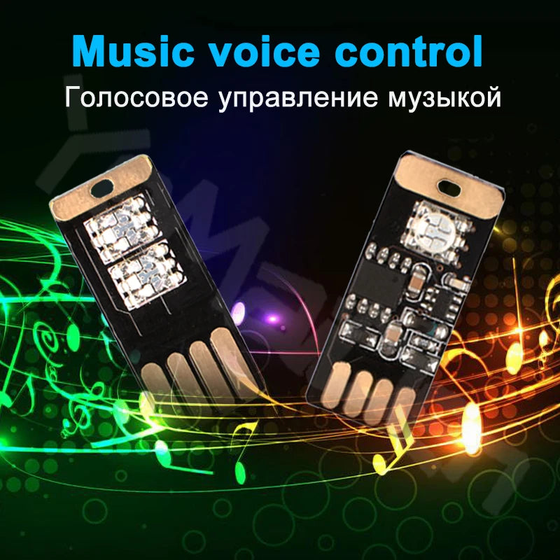 Interior USB Atmosphere Music Adjustment Lighting Plug Play Decor