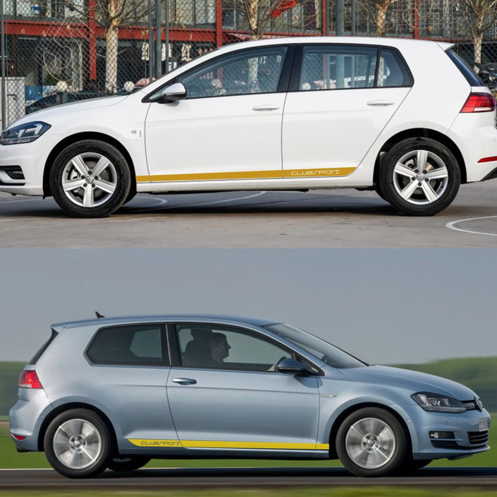 For Volkswagen VW Golf 7 MK7 Side Door Sticker Vinyl Film Long