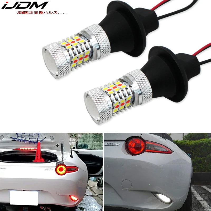 2PCS 31-smd White Red dual-color 7440 T20 992A Replacement