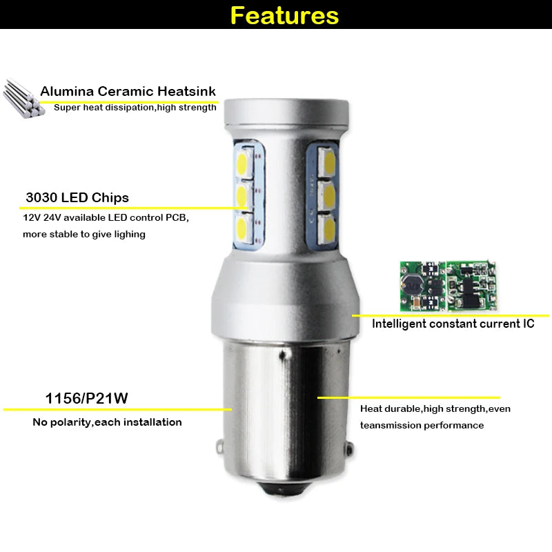 For BMW F22 F30 F32 2 Ijdm bau15s py21w 1156 P21W Canbus Bulbs
