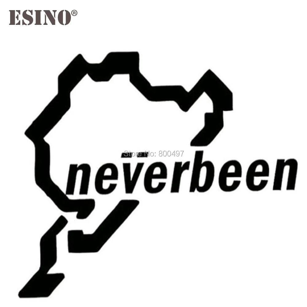 Jdm Nurburgring Neverbeen Creative Decal Cartoon Sticker Bumper