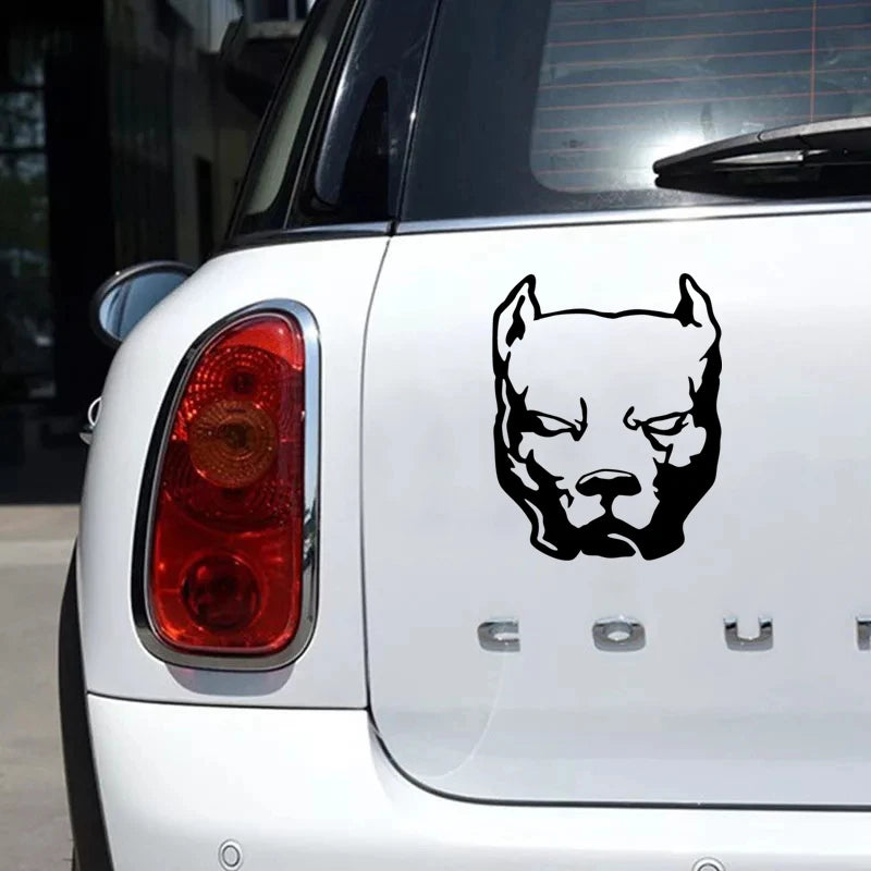 CK2231 Various Sizes Pitbull Funny Sticker Vinyl Decal White