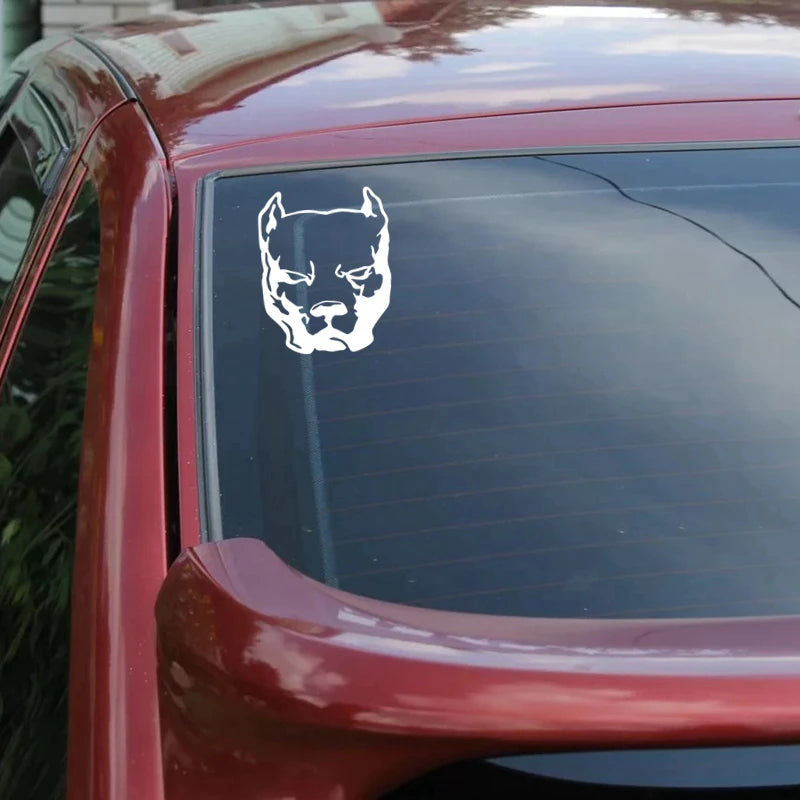 CK2231 Various Sizes Pitbull Funny Sticker Vinyl Decal White