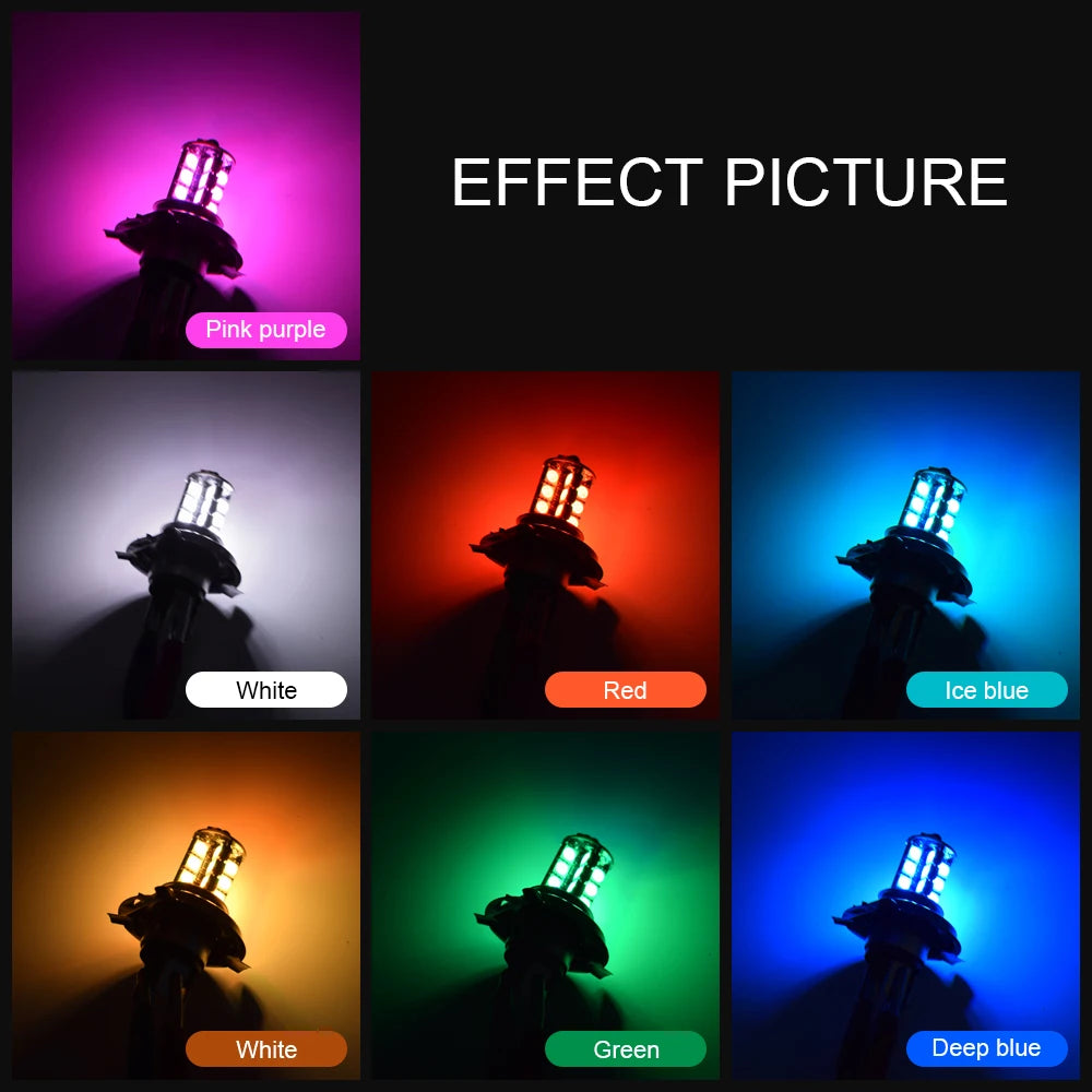 Eurs 2PCS H4 H7 H11 H1 multi-color RGB Fog