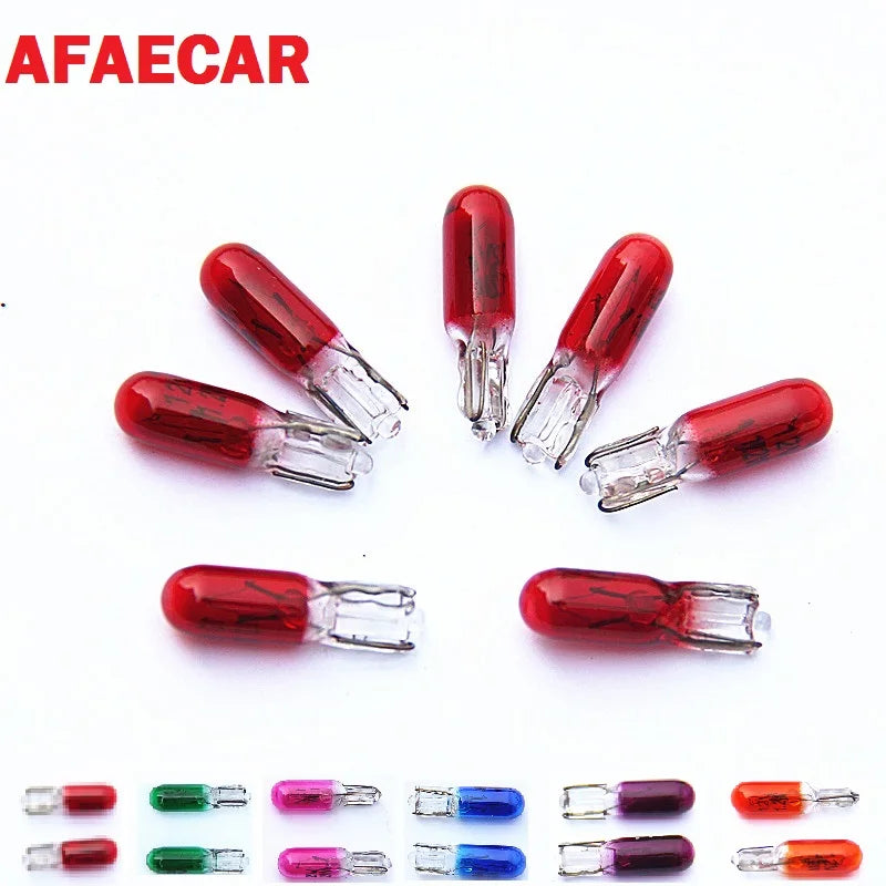 10PCS T5 W2W 12V 1.2w Interior Bulb Dashboard Warning