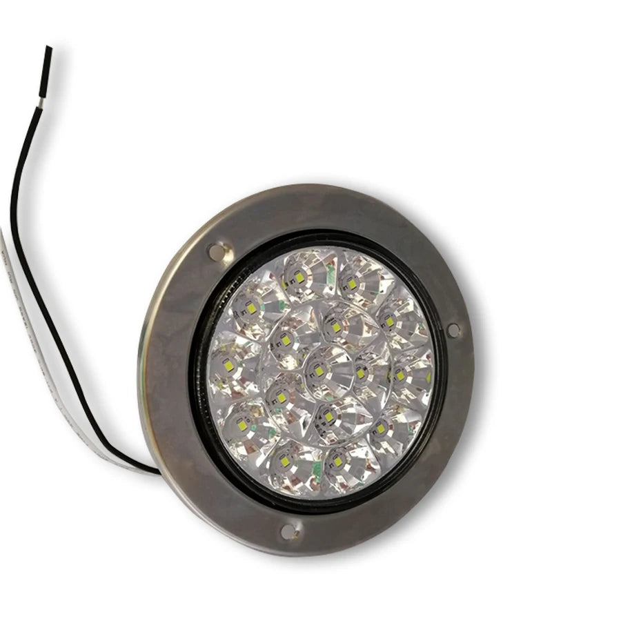 2PCS 16-led Tail back-up Reverse Lamps Round Clear Lens