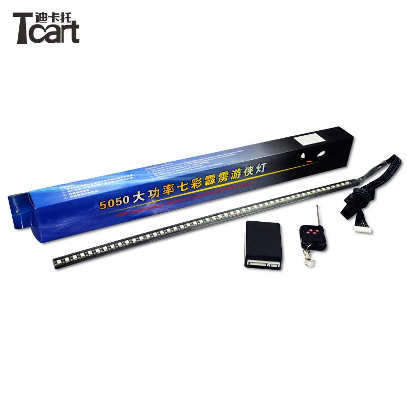 54CM RGB 48LED Knight Night Rider Strip Wireless Remote