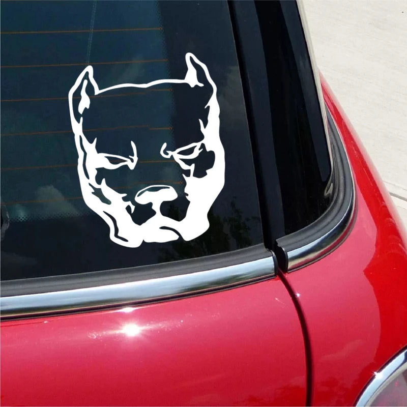 CK2231 Various Sizes Pitbull Funny Sticker Vinyl Decal White