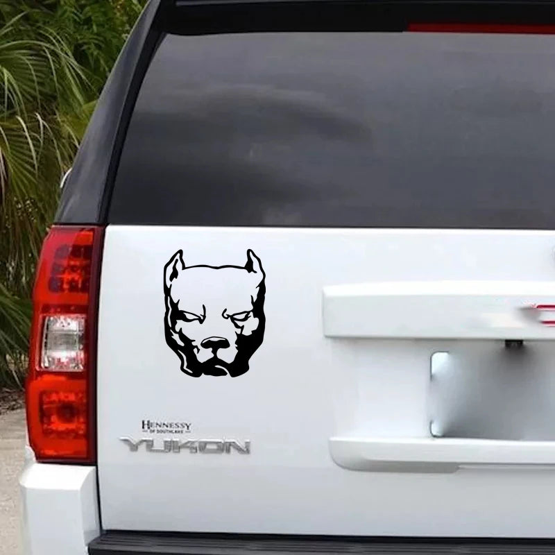 CK2231 Various Sizes Pitbull Funny Sticker Vinyl Decal White