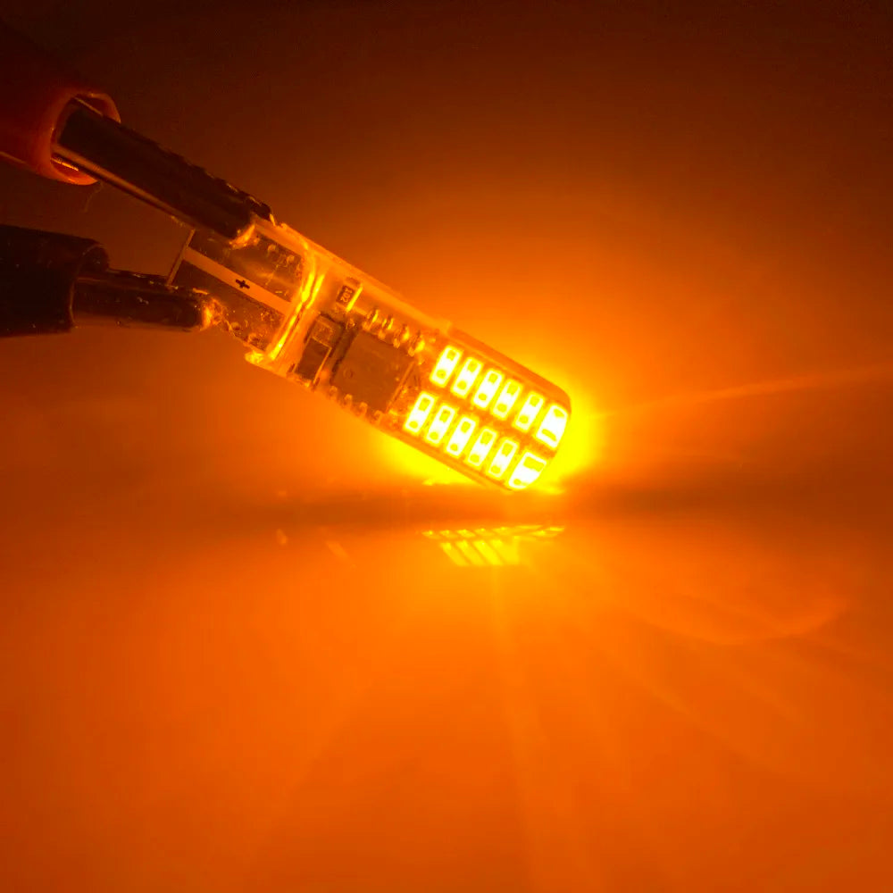 10PCS T10 W5W Strobe Flash Silicone Gel 194 168