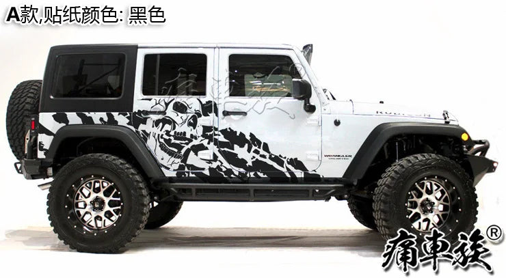 For Jeep Wrangler Sticker Pull Flower Body Side Stickers