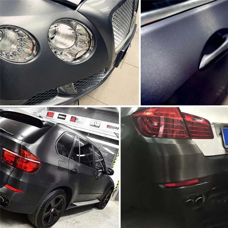 152CM 30CM 12 Brushed Aluminum Vinyl Film Metallic Wrap