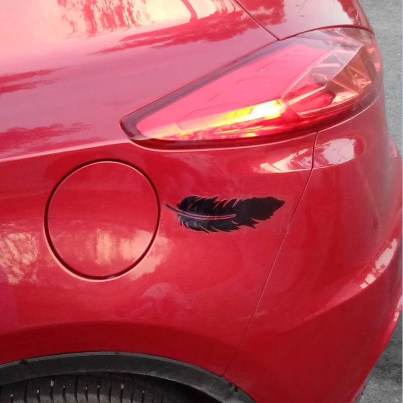 Various Size Flying Feather Decal Sticker Reflective Vinyl