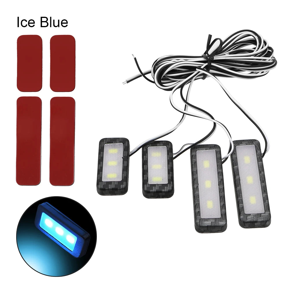 Inner Bowl Atmosphere Armrest Interior Door Handle Lighting 4PCS